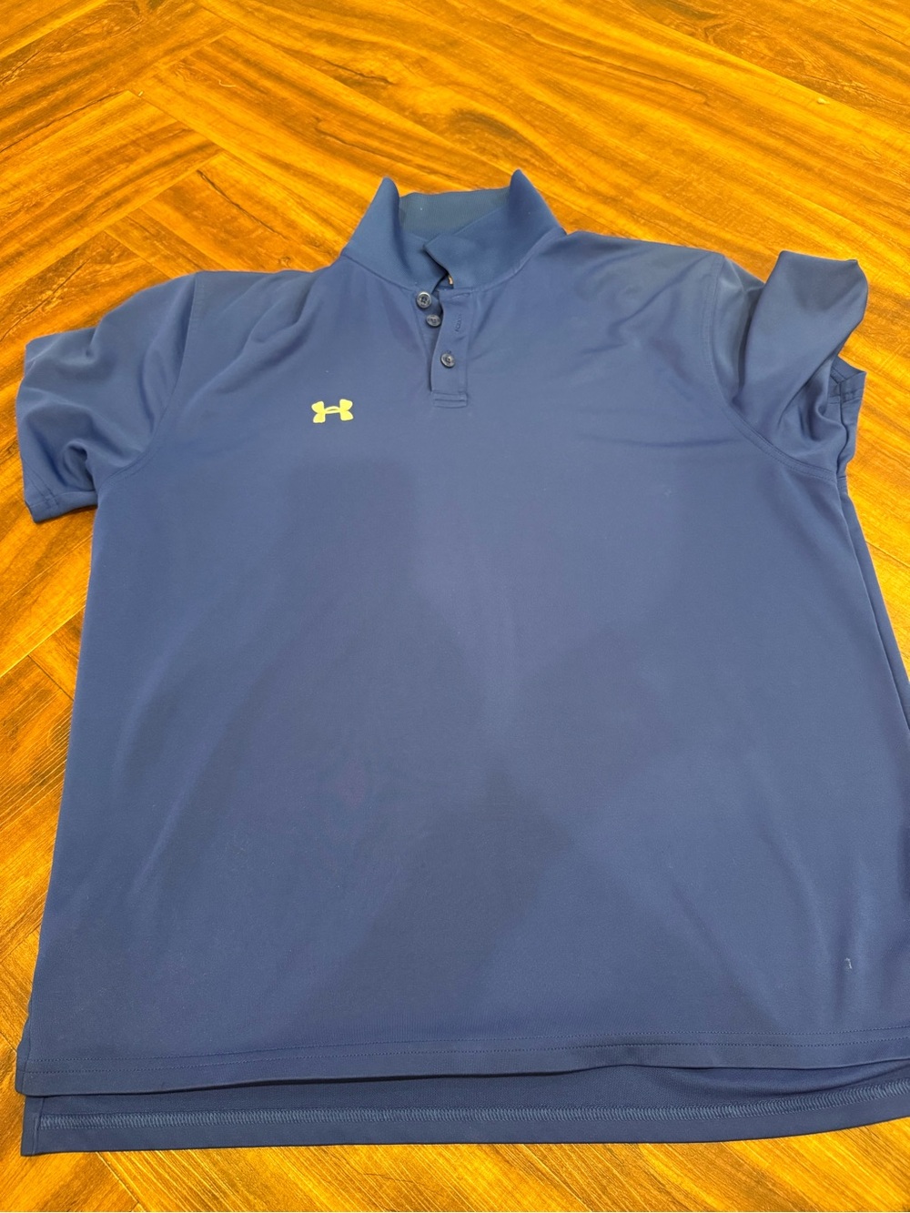 Under Armour Navy Polo with Yellow Logo